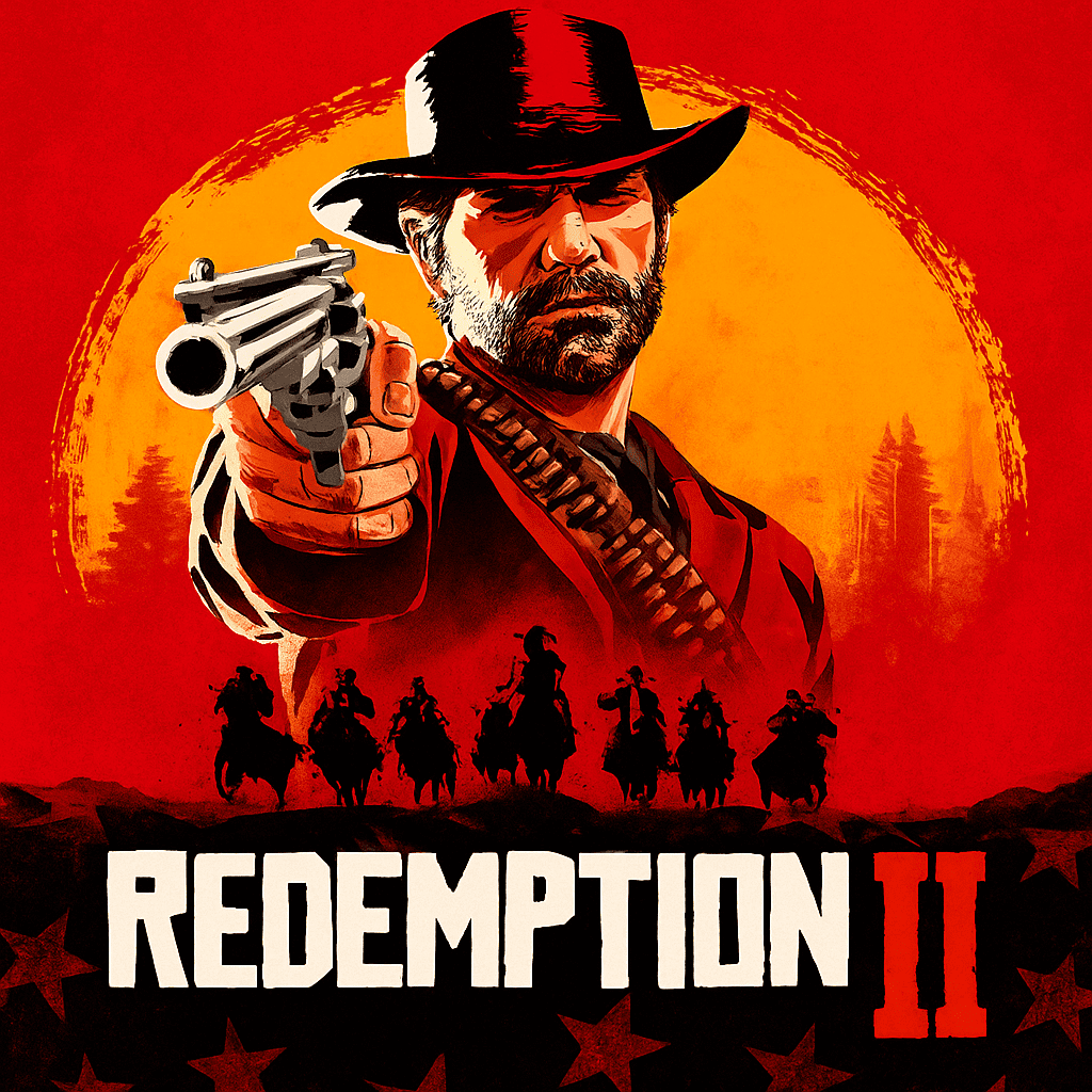 A cinematic digital illustration depicting two survivors walking through a deserted, overgrown city at sunset, with warm light filtering through ruined buildings and an atmosphere of quiet resilience.